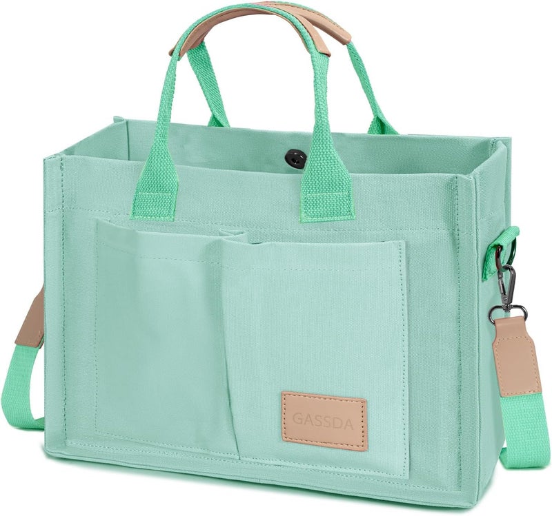 GASSDA Tote Bags for Women Canvas Tote Purse Crossbody with Pockets Top Handle Shoulder Satchel Bag for Women - Image 1